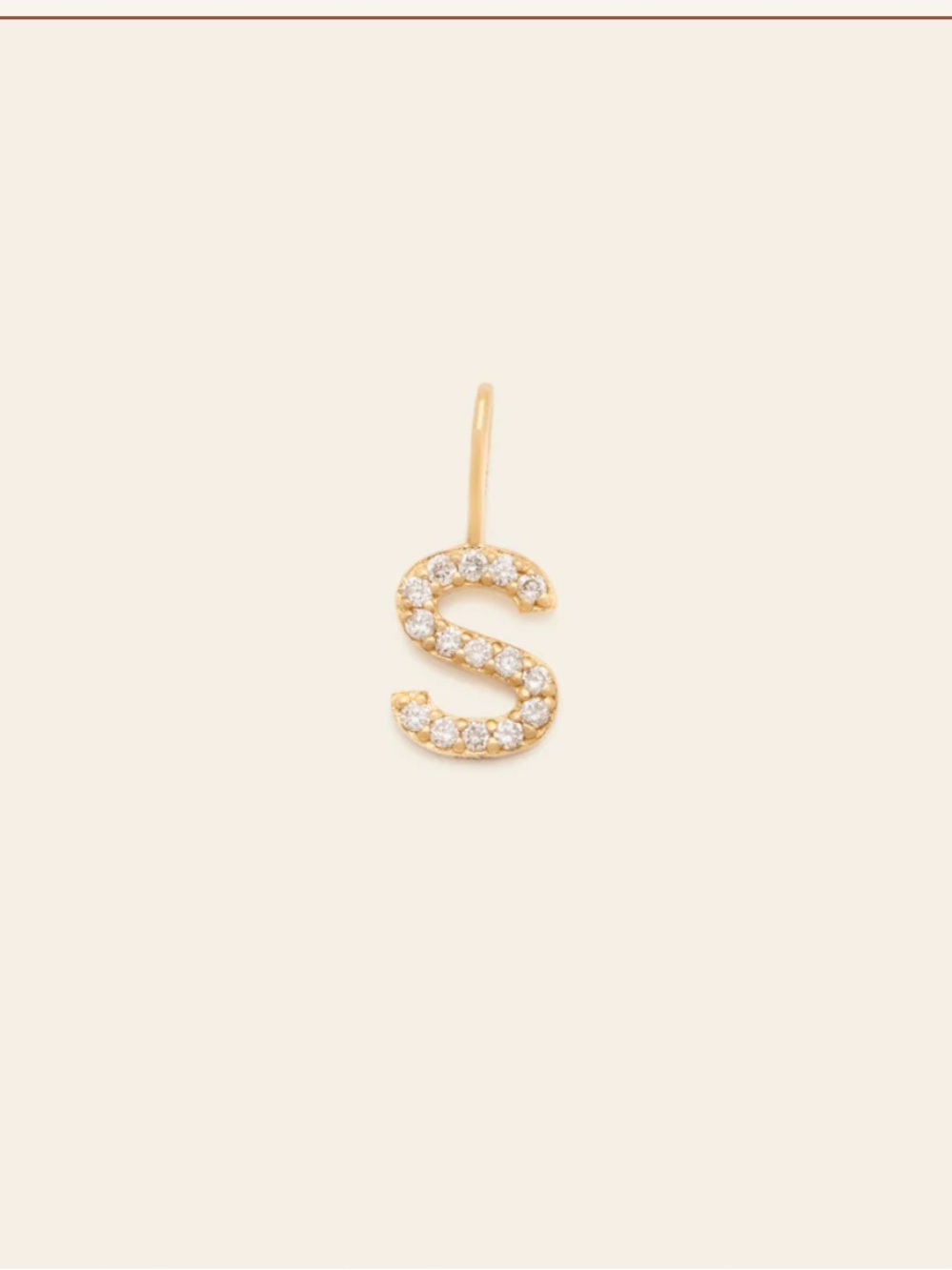 NEW Melanie Auld Initial Pendant 14k Solid Gold and Diamonds